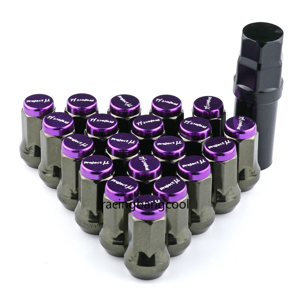 M12x1.5 Project MU Purple Composite SPEC Steel Wheel Lug Lock Nuts 20pcs/set - Imagem 2 de 4