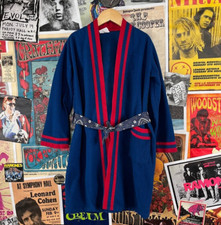 Vintage Boys Kids 70s-80s Belted Loungewear Bathrobe 6 Age 5-6 Retro Pajama