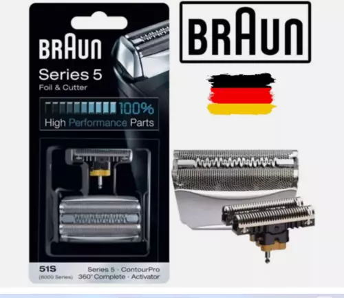 Braun Ersatz-Scherkopf Kombipack 51S 8000 Series 5 Silber, - Bild 2 von 6