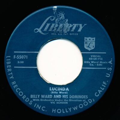 BILLY WARD & HIS DOMINOES - STAR DUST / LUCINDA - LIBERTY F-55071 45 Record VG++