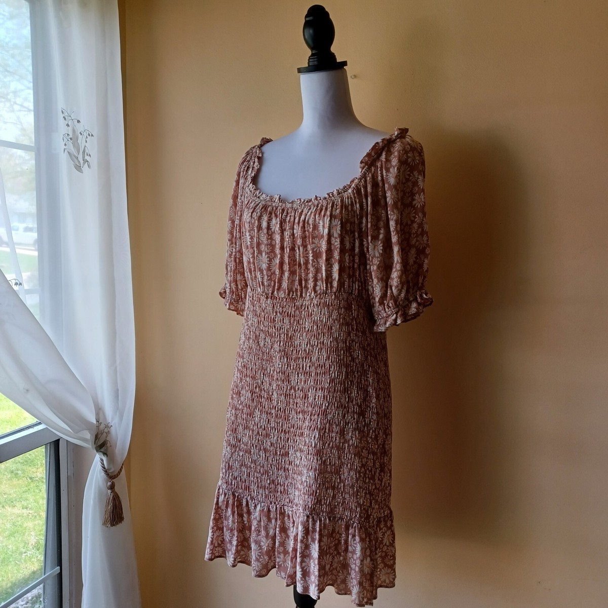 Lily Rose Women's Floral Smocked Dress Size XXL Ruffle On or Off Shoulder |  eBay