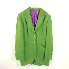 Habsburg traditional blazer Esmiralda women's size 40 green linen costume jacket coat