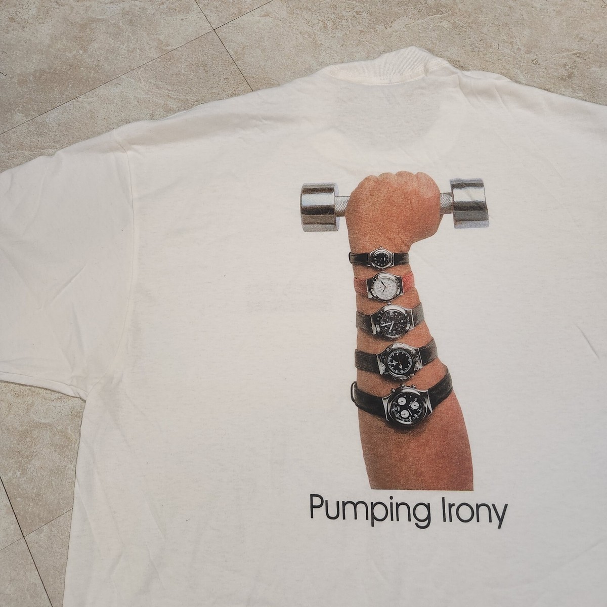 VTG 90s Swatch Irony Mens XL Single Stitch Watch Promo T Shirt USA 