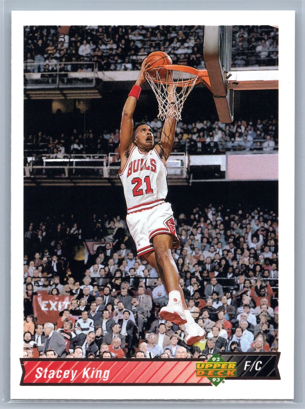 Stacey King 1992-93 Upper Deck Basketball #285 Chicago Bulls NBA Basketball Card