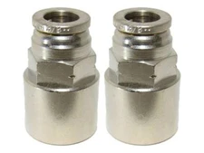 1/4" OD Hose X 1/4" NPT Push To Connect Straight Female Fittings - 2 PACK