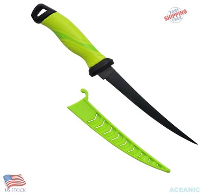 #ad Fishing Fillet Knife with Sheath Stainless Steel Salt Water Resistance $14.50