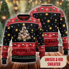 Pug Christmas Tree Ugly Christmas Sweater, Pug Christmas Sweatshirt, Cute Dog