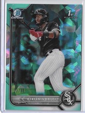 2022 Bowman Sapphire BENYAMIN BAILEY 1st AQUA Parallel # /55 RC Rookie White Sox