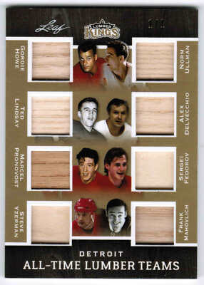 2016 LEAF LUMBER KINGS DETROIT RED WINGS AT-05 ALL-TIME TEAMS 8's GOLD 1/1 HOWE