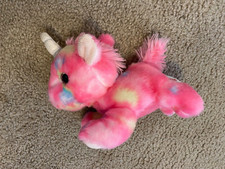 Aurora 7" Jellyroll Unicorn 16700 Stuffed Plush Pink Tye Dye