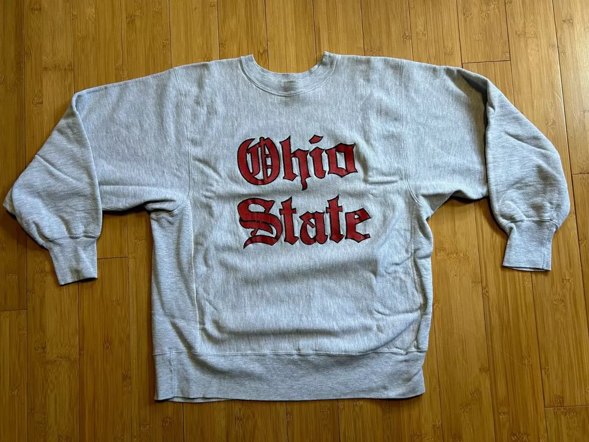 Champion Reverse Weave Vintage 80s Ohio State College Sweatshirt Large Grey