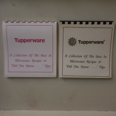 Lot 2 Tupperware Cook Books~A collection of the Best in Microwave Recipes-Spiral