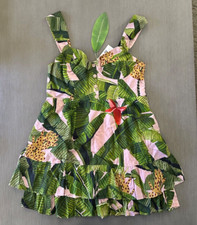 FARM RIO Banana Leaves Tropical Sleeveless Mini Dress Sz XL NWT $190