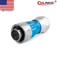 CNLINKO 12 Pin Power Circular Connector Female Plug Outdoor IP67 Heavy Duty M24