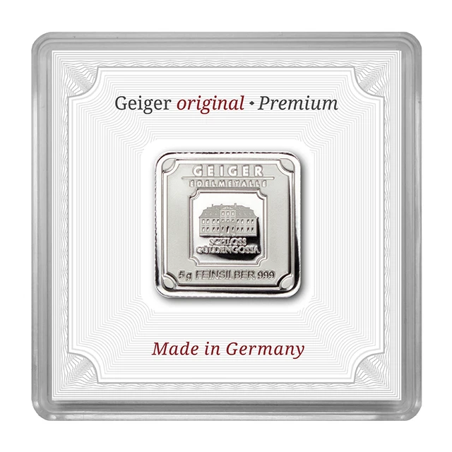 Ebay Live 25.19  Geiger Edelmetalle Original - 5 Gram Silver Square
