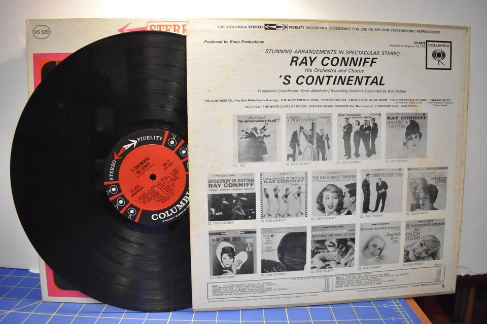 Ray Conniff ‘S Continental LP Columbia 6 Eye Stereo CS 8576 - Image 2 of 2