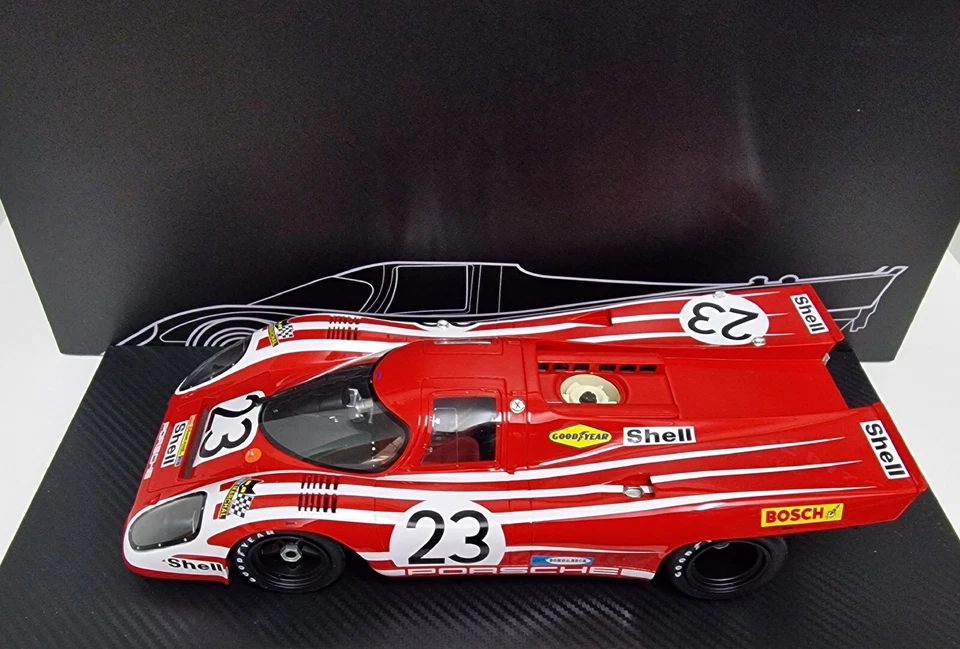 TSM 1:12 TRUE SCALE MODELLINO AUTO PORSCHE 917K WINNER 24H LE MANS 1970 DIE CAST - Immagine 2 di 4