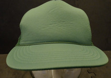 Vtg Adj Snapback Sportsman Green Blank Thin Rope Trucker Hat Cap