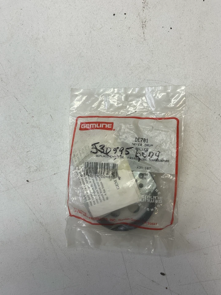 Conjunto de rodillo de tambor para máquina secadora Gemline DE701 - plateado y negro Foto 2 de 2