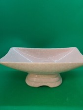 MCM Pink And White Pedestal Planter, Vintage Mid Century Made In USA