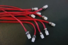 10 Ea 6 Volt Panel Mount Pilot Light 10" Leads with nut mounting 3/16" diameter