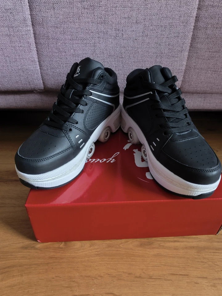 Stylische Rollschuhe / Skateschuhe mit ausfahrbaren Rollen – Größe 36 – Neu OVP - Bild 2 von 4