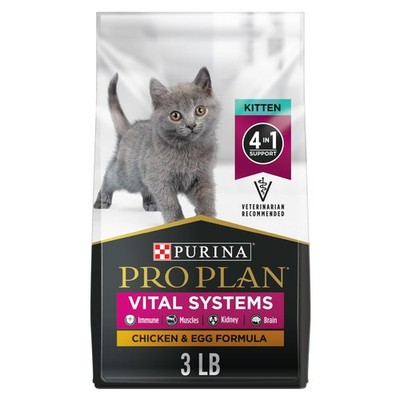Purina Pro Plan Vital Systems Kitten Dry Food Chicken Egg 4-in-1 Immune Muscles