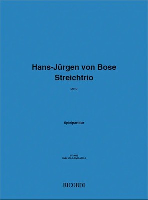 String Trio | Violin, Viola, Cello | Partitur + Stimmen | Ricordi Berlin