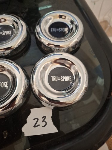 NOS VINTAGE 1980S TRU SPOKE WHEEL CENTER CAPS SET OEM - Picture 3 of 4