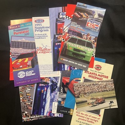  Lot Of DIFFERENT VINTAGE TRI-FOLD RACING FLYERS IN VG CONDITION! As Pictures 