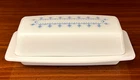 Vintage Pyrex SNOWFLAKE BLUE  1/4 lb. Stick Butter Dish with Lid No. 1