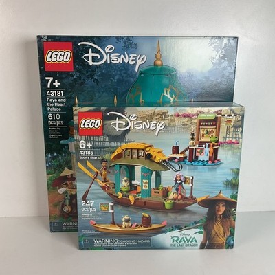 LEGO Disney Princess Raya & the Heart Palace 43181 & Boun s Boat 43185 | Retired