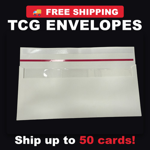 Three-pocket paper trading card shipping envelopes designed for eBay standard envelope