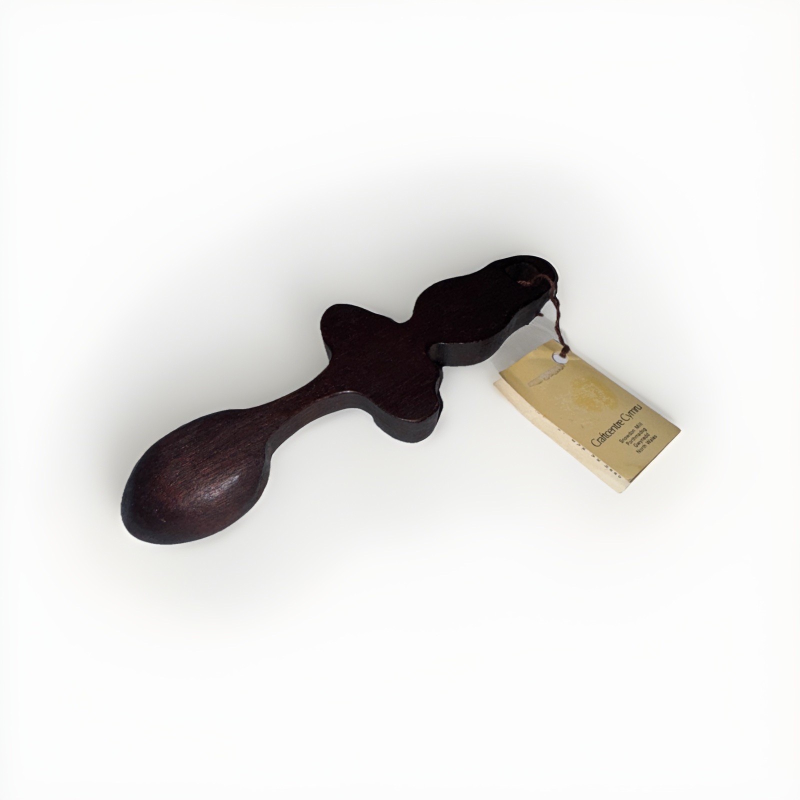 Welsh Love Spoon Hand Carved Wood - Two Hearts Become One - 6" CYMRU North Wales