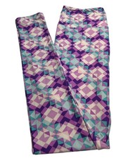 LuLaRoe Leggings OS One Size PASTEL Chevron Geometric COLORFUL Fun Kaleidoscope