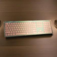 2.4GHz Full-Size Wireless Keyboard - Mint Green/White dedicated number pad NIB