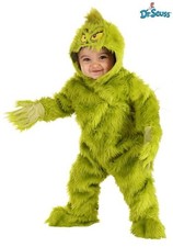 Classic Grinch Jumpsuit Infant Costume SIZE 12/18 Months with defect 