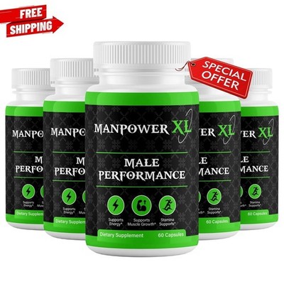 (5 Pack) ManPower XL for Men Maximum Strength Vitality Pills Advanced Formula