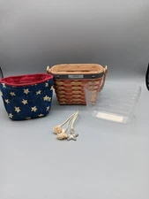 Longaberger 2001 Hostess Appreciation Inaugural Basket Protector, Liner & *Charm