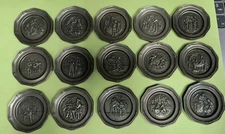 Franklin Mint Miniature Pewter Plates Poor Richard’s Almanac YOU PICK