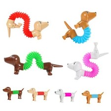 Dog pop Tubes fidgets, Stocking Stuffers for Kids, Sensory Toys for 4 Pack Dog