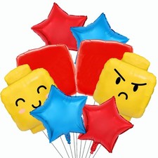 Building Block Balloons Building Blocks Themed Birthday Party Balloons Brick ...