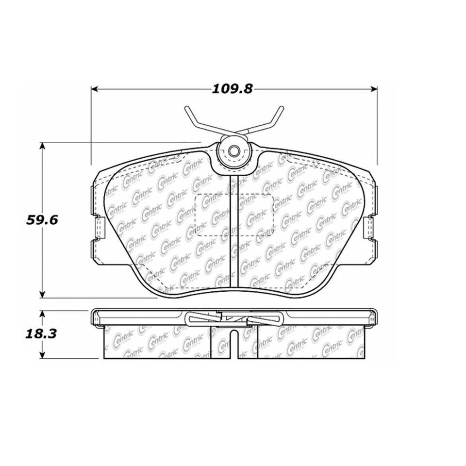 For 1988-1992 Mercedes-Benz 300TE | Centric Front Disc Brake Pads - Image 4 of 4