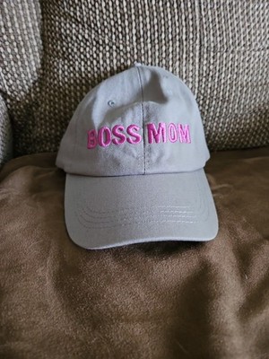 #BOSS MOM Hat Baseball Cap Women's Adjustable Strapback Grey/Purple New