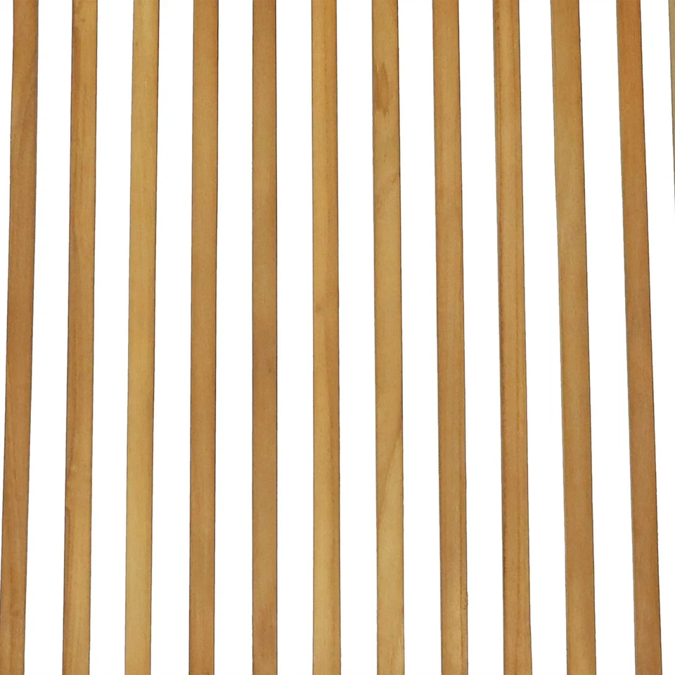 Silla de patio plegable Hyannis de madera maciza de teca con respaldo de listones - Juego de 2 de Sunnydaze Foto 4 de 4
