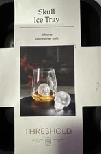 3D Skull ICE Cube Tray Maker Silicone Ball Mold Whiskey Cocktail Halloween Party