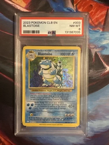 2023 POKEMON CLB EN #003 BLASTOISE PSA 8 MINT CLASSIC
