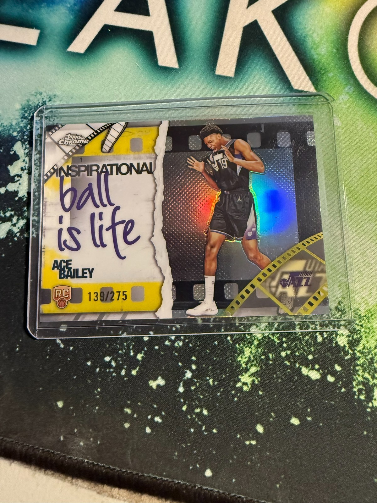 2025-26 Topps Chrome Ace Bailey Inspirational Yellow Refractor RC /275