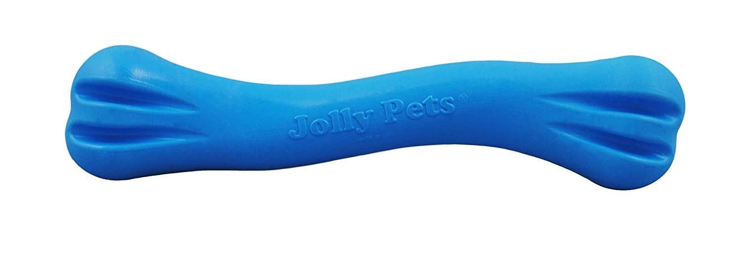 Jolly Bones 3 Pack, Blue, Large 8-Inch - Durable Chew Toy fo