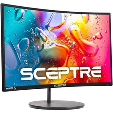 24 Inch Curved Gaming Monitor 1080p Full HD 1500R 98 sRGB VGA Built-in